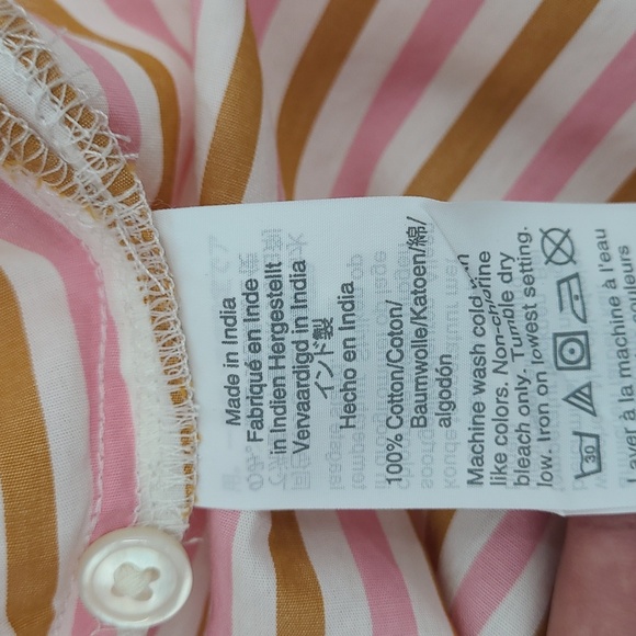 NWT J. Crew Striped Cotton Blouse Women's Size 2 - Picture 9 of 12